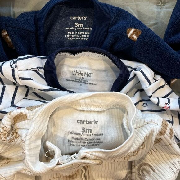 Boys 3 month double zipper onsie bundle - Picture 2 of 2